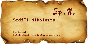 Szél Nikoletta névjegykártya